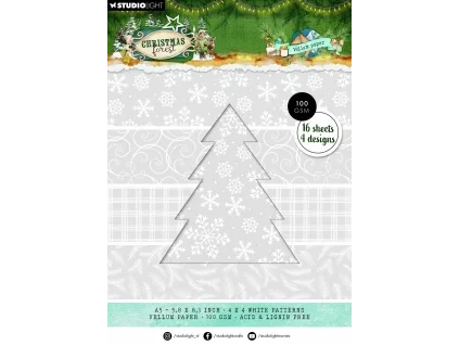 studio light christmas forest a5 vellum paper pad