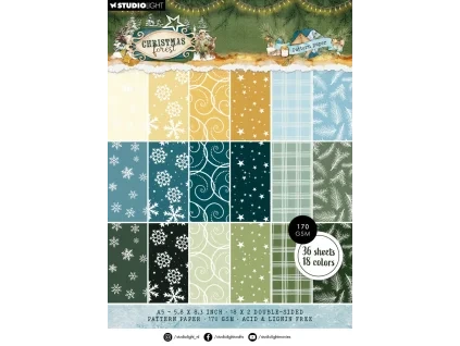 studio light christmas forest a5 pattern paper pad