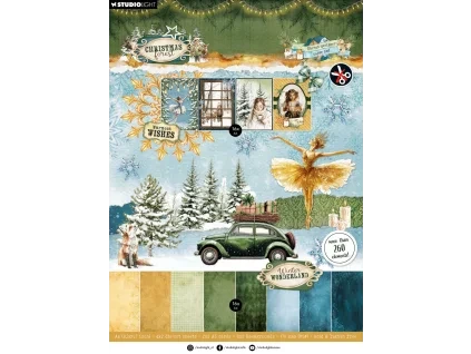 studio light christmas forest a4 die cut designer