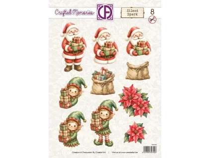 creatief art silent spark 3d die cut sheet 08 craf