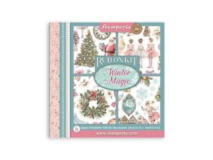 stamperia winter magic rub on 155x15x5cm assortmen