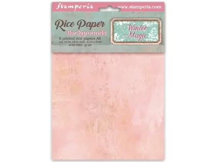 stamperia winter magic a6 rice paper backgrounds s