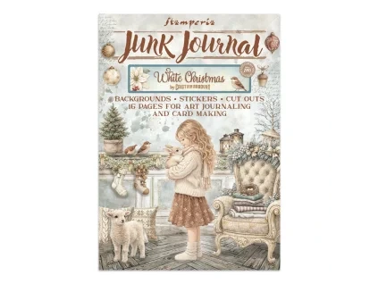 stamperia white christmas junk journal stickers ba