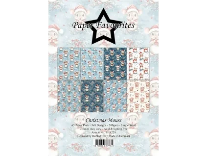 paper favourites christmas mouse a5 paper pack pfa