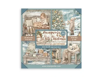 stamperia white christmas 8x8 inch paper pack sing