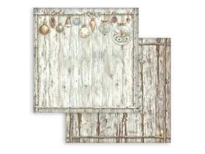 stamperia white christmas 12x12 inch paper sheet w