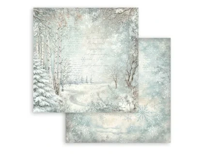 stamperia white christmas 12x12 inch paper sheet s