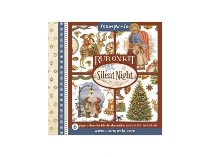 stamperia silent night rub on 155x15x5cm assortmen