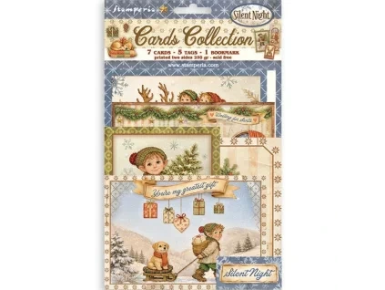 stamperia silent night cards collection sbcard48