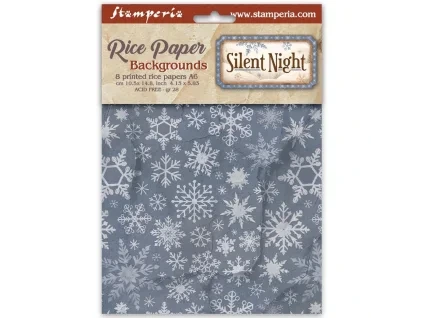 stamperia silent night a6 rice paper backgrounds s