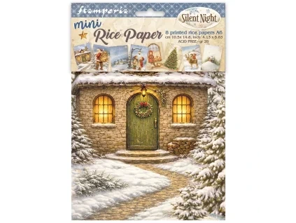 stamperia silent night a6 mini rice paper selectio