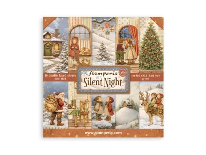 stamperia silent night 8x8 inch paper pack sbbs148