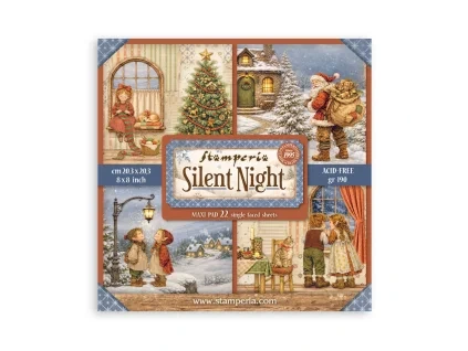 stamperia silent night 8x8 inch paper pack single