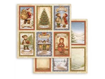 stamperia silent night 12x12 inch paper sheet 6 ca