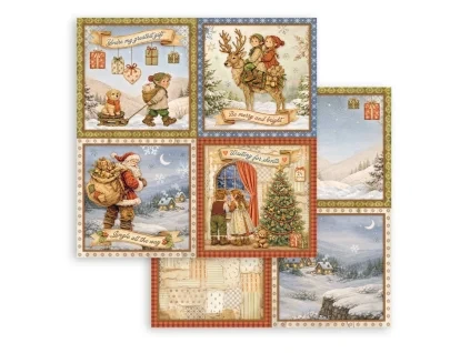 stamperia silent night 12x12 inch paper sheet 4 ca