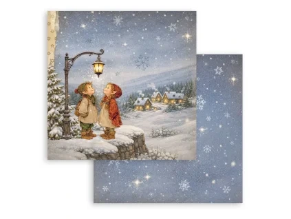 stamperia silent night 12x12 inch paper sheet stre