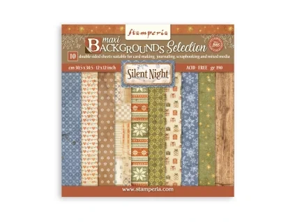 stamperia silent night 12x12 inch paper pack maxi