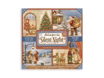 stamperia silent night 12x12 inch paper pack singl