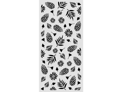 stamperia thick stencils 12x25cm christmas pinecon (1)