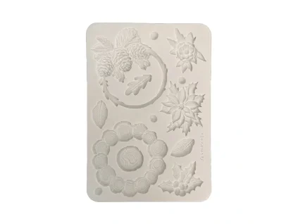stamperia a5 silicon mould christmas garlands kacm