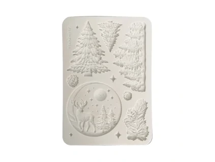 stamperia a5 silicon mould christmas winter landsc