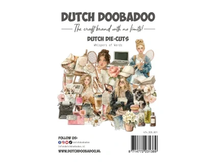 dutch doobadoo whispers of words dutch die cuts 50
