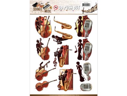 3D Výřezy Muzika jazz