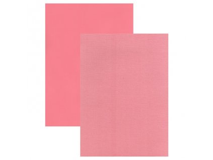 Barevný papír - perleťová texturovaná čtvrtka plameňák