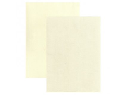 Barevný papír - perleťová texturovaná čtvrtka krémová