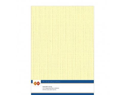 Barevný papír - texturovaná čtvrtka světle žlutá
