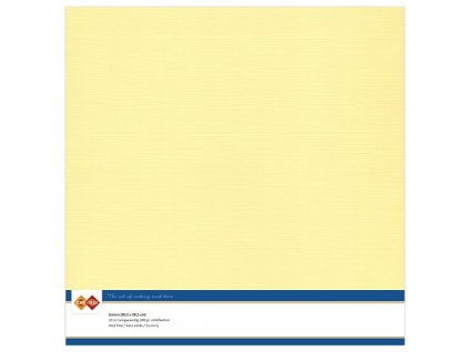 Barevný papír texturovaná čtvrtka světle žlutá 30x30cm