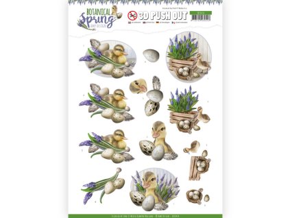 3D Výřezy Botanical Spring Veselé kachny