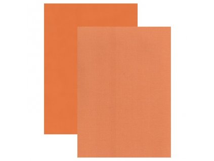 Barevný papír - perleťová texturovaná čtvrtka oranžová