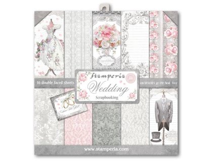 stamperia wedding 12x12 inch paper pack sbbl18