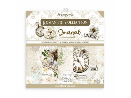 stamperia romantic journal 8x8 inch paper pack sbb