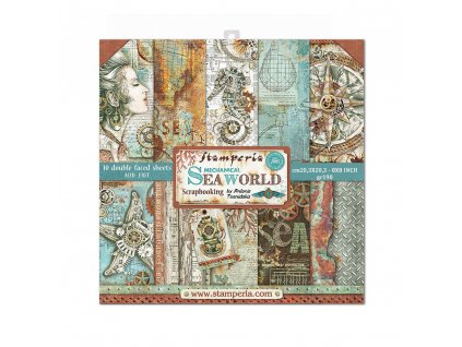 stamperia sea world 8x8 inch paper pack sbbs13