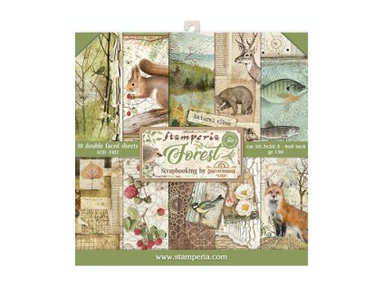 stamperia forest 8x8 inch paper pack sbbs06