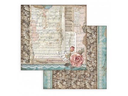 stamperia passion roses and music 12x12 inch paper