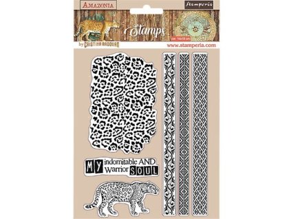 WTKCC191 Stamperia Rubber Stamp Amazonia Tribals m