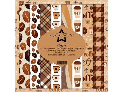 paper favourites coffee 6x6 inch paper pack pf138