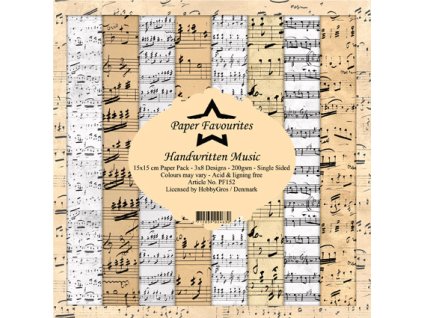 paper favourites handwritten music 6x6 inch paper