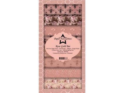 paper favourites rose gold bee slim paper pack pfs