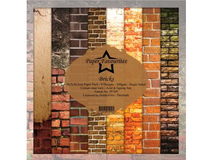 paper favourites bricks 12x12 inch paper pack pf30