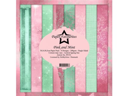 paper favourites pink and mint 12x12 inch paper pa