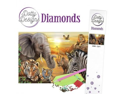 Diamonds obraz z kamínků Safari