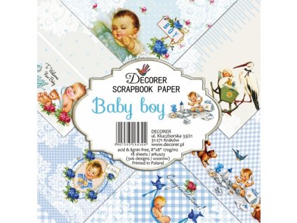decorer baby boy 8x8 inch paper pack decor b32 430