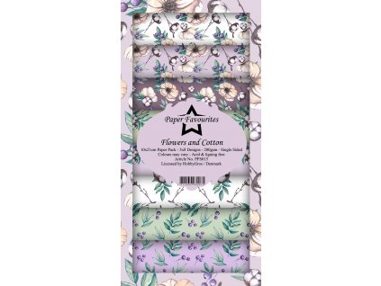 paper favourites flowers and cotton slim paper pac