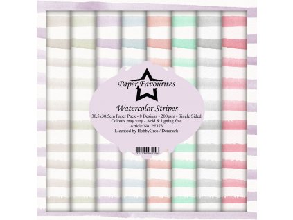 paper favourites watercolor stripes 12x12 inch pap