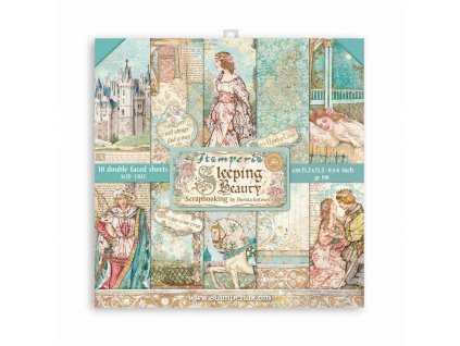 stamperia sleeping beauty 6x6 inch paper pack sbbx