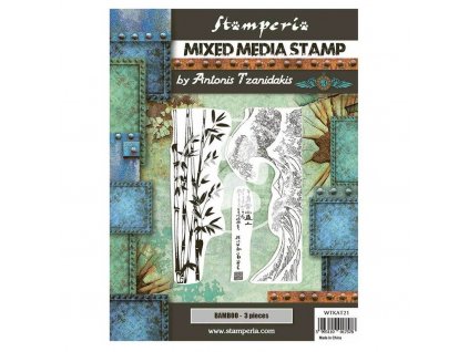 stamperia mixed media stamp sir vagabond in japan